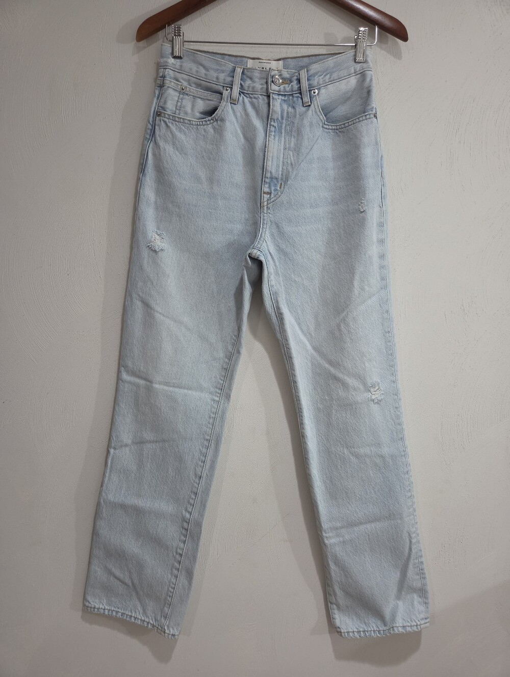 Slvrlake London High Rise Straight Leg Light Wash Size 27